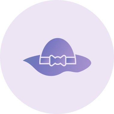 woman hat, web icon simple illustration