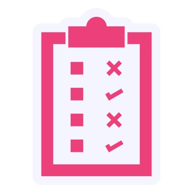 Kontrol listesi simgesi vektör illüstrasyonu