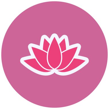 lotus. Web simgesi basit illüstrasyon
