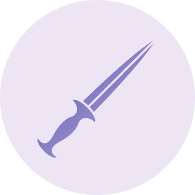 Hançer Vektörü Şekil Simgesi Tasarımı