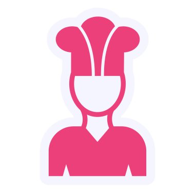 Şef. Web simgesi basit illüstrasyon