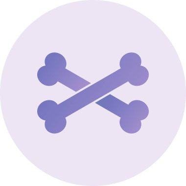 Kemik simgesi vektör illüstrasyonu