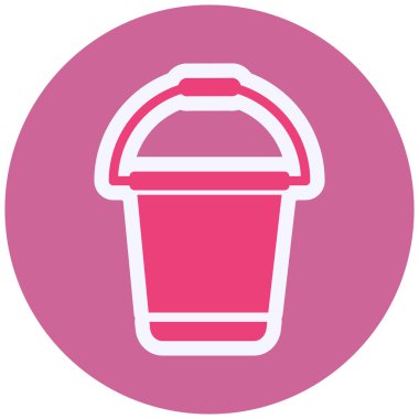 web icon, simple illustration of Bucket