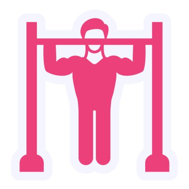 fitness ve egzersiz vektörü simgesi.