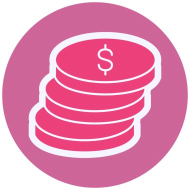 web icon, simple illustration of Coins