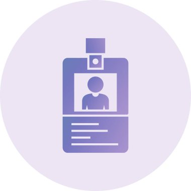 kimlik kartı vektör simgesi modern basit illüstrasyon