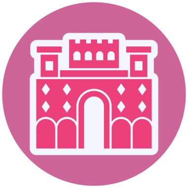 Bina. Web simgesi basit illüstrasyon