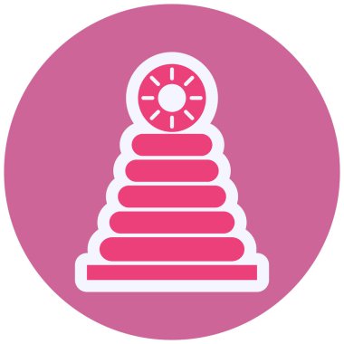 Yığın Vektörü Kabartma Simgesi Tasarımı 