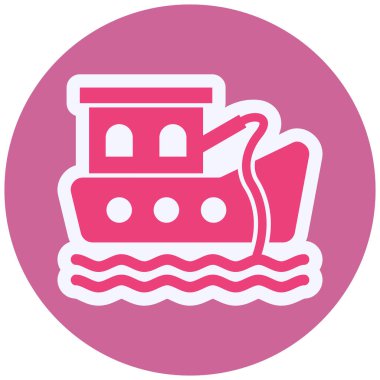 Tekne simgesinin vektör illüstrasyonu