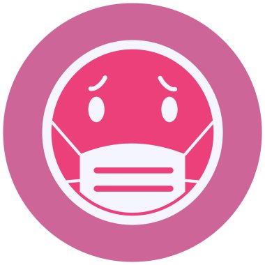 Yüz maskesi. Basit resimleme