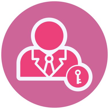 Locksmith account color vector icon