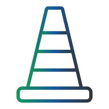 Trafik konisi. Basit illüstrasyon