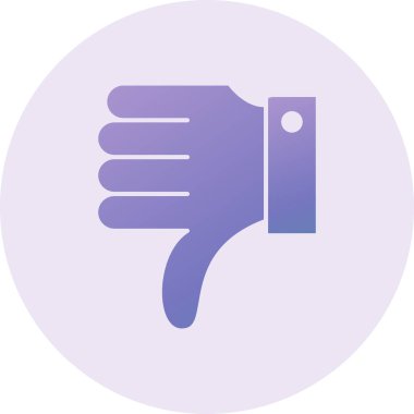 Thumbs Down Vector Glyph Icon Design