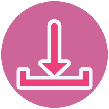 İndirme simgesinin vektör illüstrasyonu