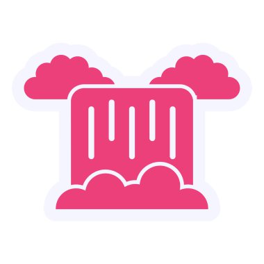 bulut depolama ikonu vektör illüstrasyonu