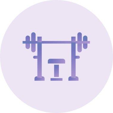 Bench Press. Web simgesi basit illüstrasyon