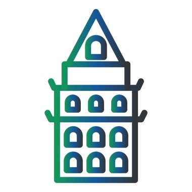 Galata Tower web icon simple illustration