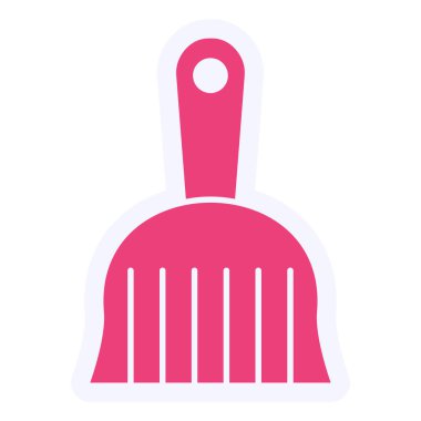 Toz Pan Vektör Kabartma Simgesi Tasarımı 