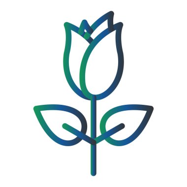 Rose flower. simple web illustration