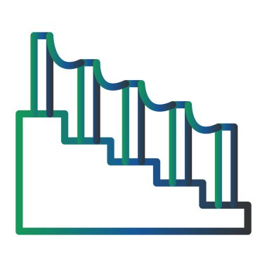 Bir bina simgesinin vektör illüstrasyonu