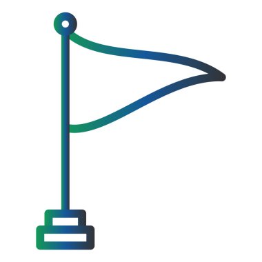 Bir bayrak simgesinin vektör illüstrasyonu