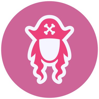Lady pirate. web icon simple design