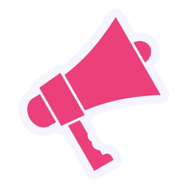 Megafon. Web simgesi basit illüstrasyon