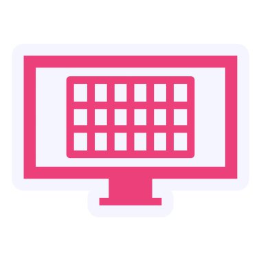 Excel. Web simgesi basit illüstrasyon