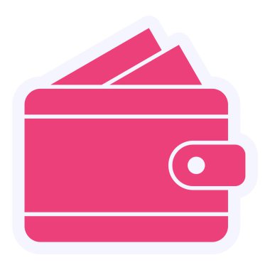 Cüzdan. Web simgesi basit tasarım