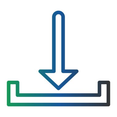 İndirme simgesinin vektör illüstrasyonu