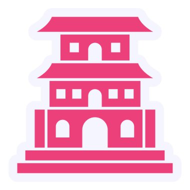 Bina. Web simgesi basit illüstrasyon