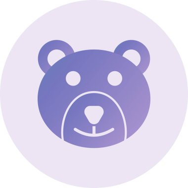 Oyuncak Ayı Vektörü Kabartma Simgesi Tasarımı