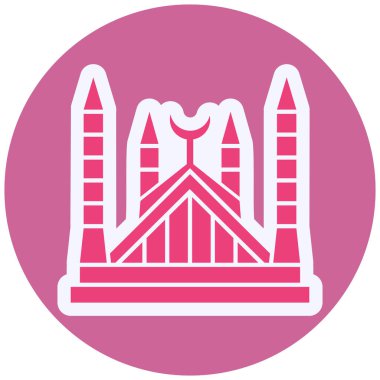 Faisal Mosque  web icon simple design