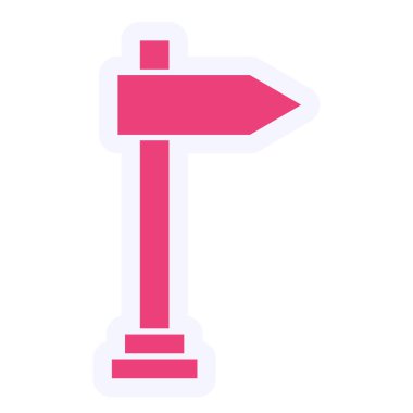 İşaret levhası Web simgesi basit illüstrasyon