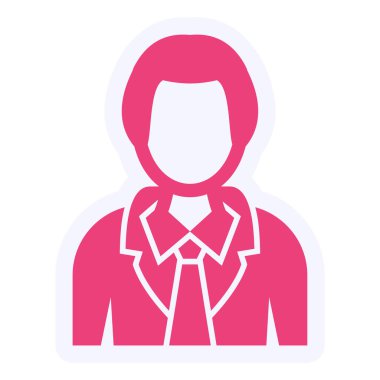 Diplomat vector glyph colour icon