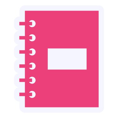 Not defteri simgesinin vektör illüstrasyonu 