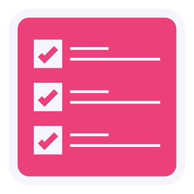 Kontrol listesi. Web simgesi basit illüstrasyon