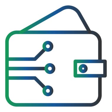 Cüzdan. Web simgesi basit tasarım