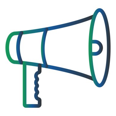 Konuşmacı. Web simgesi basit illüstrasyon