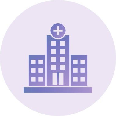 Hastane binası ikon vektör illüstrasyonu