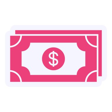 money banknote flat illustration icon