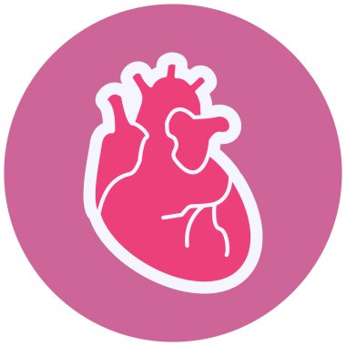 İnsan kalbi simge vektör çizim