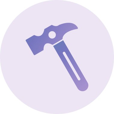 Çekiç simgesi, vektör çizimi 