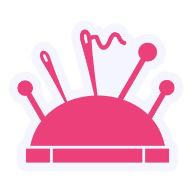 Aksesuar simgesi vektör illüstrasyon tasarımı dikilüyor