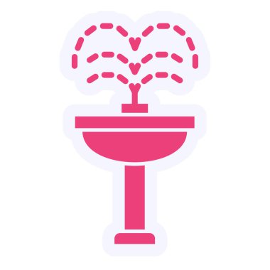 simple icon of Fountain , website browser icon illustration