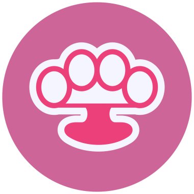 Brass Knuckles simgesinin vektör çizimi