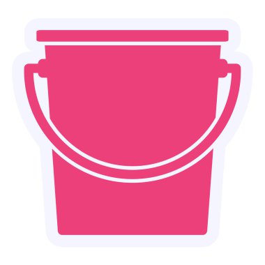web icon, simple illustration of Bucket