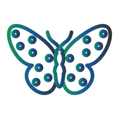 Kelebek ikonu. vektör illüstrasyonu