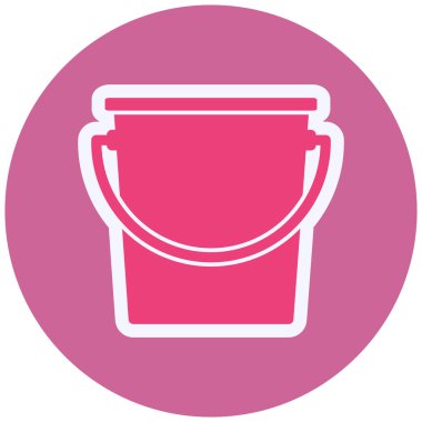 web icon, simple illustration of Bucket