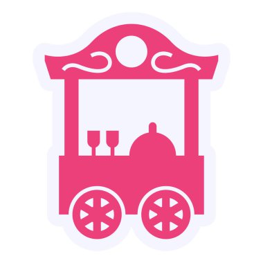 Gıda Stall modern ikon vektör illüstrasyonu